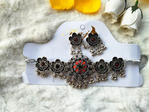Gorgeous Oxidized Necklace & Earring Set